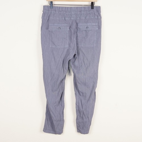 Kut From The Kloth Blue Gray Linen Blend Crop Ankle Pants Womens Sz 14 - Picture 3 of 11