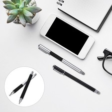 2 Pack Reusable Aluminum Stylus Pens High Sensitive Touch Screen Pens Black