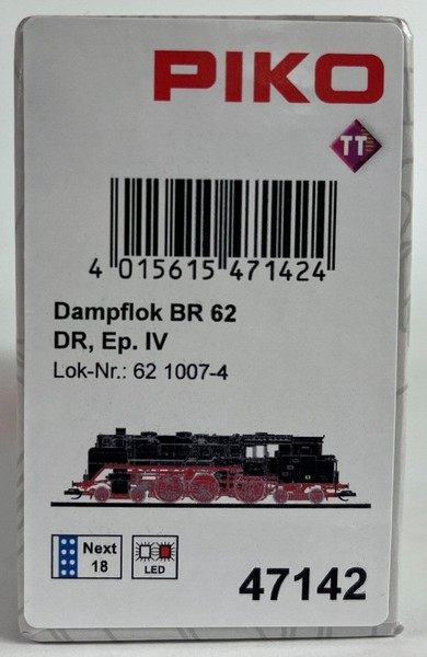 Piko 47142 Tt-Dampflok Br 62 Dr Iv + Dss Next18-image