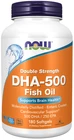 DHA-500 Fish Oil, Double Strength 180 Softgels Heart and Brain Now Foods