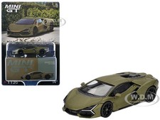LAMBORGHINI REVUELTO VERDE GEA MATTE GREEN 1/64 DIECAST CAR BY MINI GT MGT01136