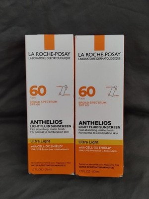 (2) La Roche-Posay Anthelios Ultra Light Fluid Sunscreen SPF 60, 1.7oz Ea -2027