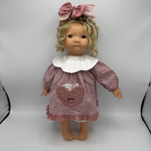 Gotz Amily Doll Vintage 1991 Dress Blue Eyes Freckles With Stand 16” - Picture 16 of 19
