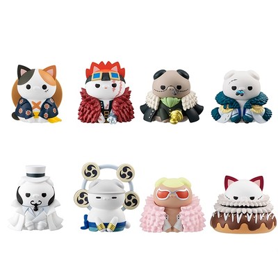 MegaHouse MEGA CAT PROJECT ONE PIECE NYAN PIECE: Luffy and His Rivals 8Pack BOX