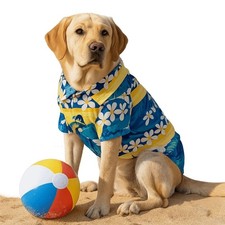 Pet Summer T-Shirt Breathable Dog Short Sleeve Dog Hawaiian Style Soft Clothes