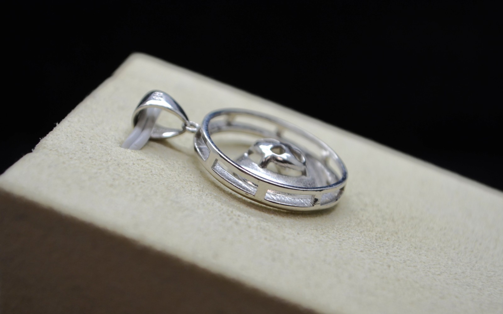 Sterling Silver Classy Unique Circular Wave Charm… - image 3