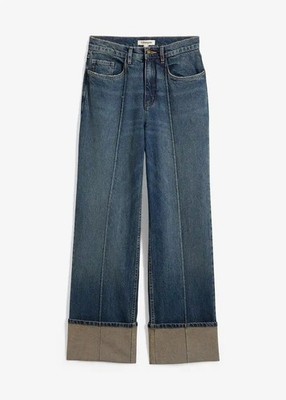 Loose Straight-Jeans High Waist Kurz Gr. 52 Dunkelblau Damenjeans Pants Neu*