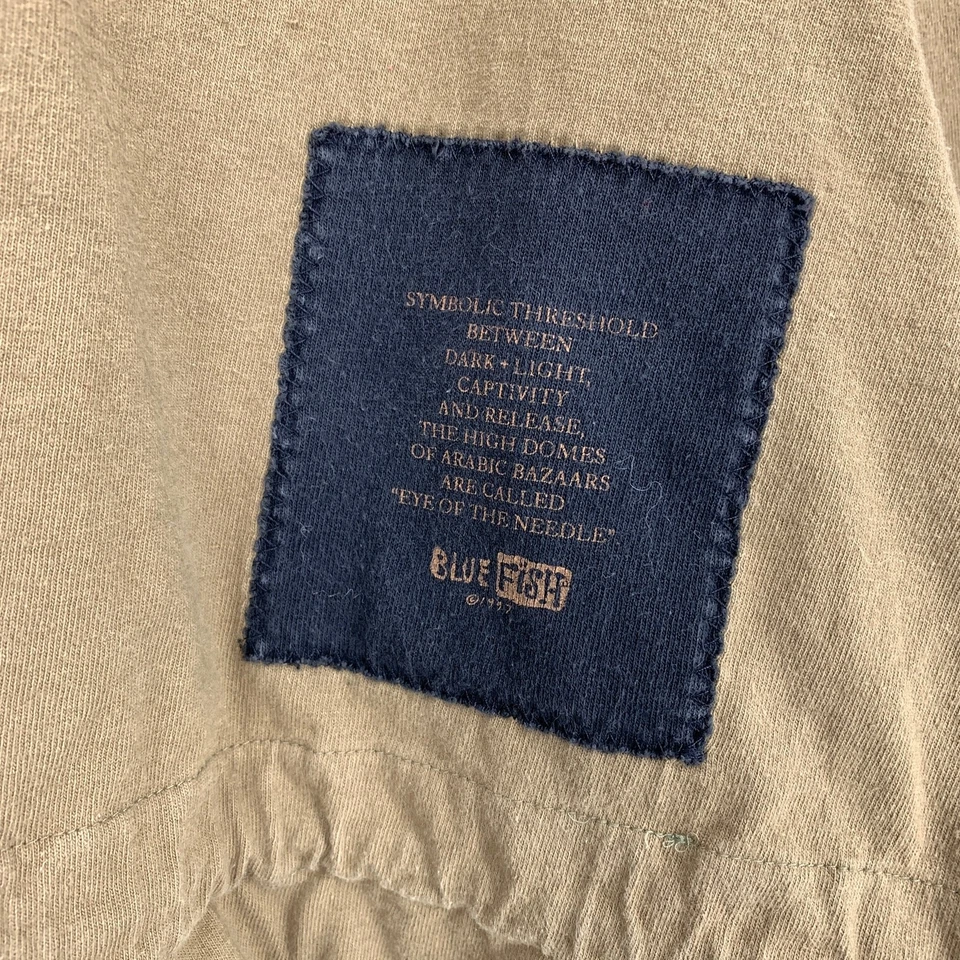 Top delantero con botones de pescado azul para mujer talla 2 talla única EE. UU. hasta 22 marrón ceñido Foto 3 de 4