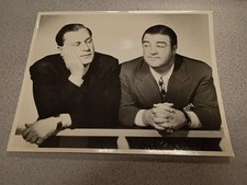 Bud Abbott + Lou Costello (1940s)  Hollywood Vintage Photo 8x10 Heavy Card