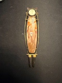 Woodland Goddess brooch pendant Carolyn Morris Bach 22k 18k gold 50.5g bone