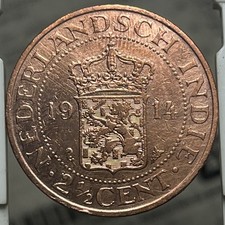 NETHERLANDS INDIES 1914 2 1/2 CENTS KM316