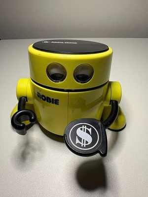 Vintage 1980s Robie The Robot Radio Shack Robotic Banker Working