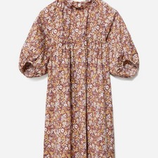 New Everlane The Shirred Mini Dress Size XS Cotton Floral Cottage Feminine 