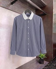 Suitsupply Blue White Collar Egyptian Cotton Shirt Size 44, 17 1/2 RRP 140