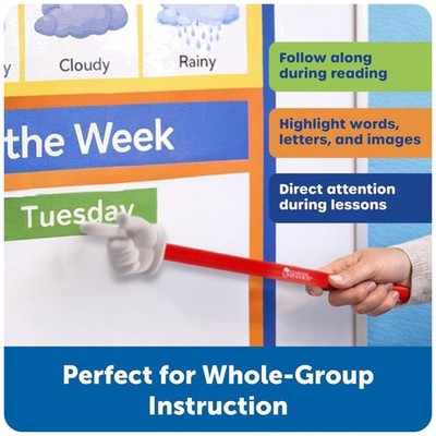 Colorful Hand Pointers Set - 15 Inch Classroom Finger Sticks