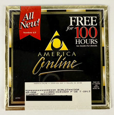 Vintage AOL America Online v4.0 Sealed Mailer Free 100 Hours Dial-Up Promo