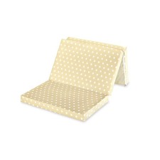 Bambini Basic Reisematratze Reisebettmatratze 120 x 60 x 6 cm Stars vanille TOP