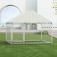Heavy Duty Dog Kennel Outdoor Dog Playpen Large Dog Cage Crate w/ Cover 6.5x6.5