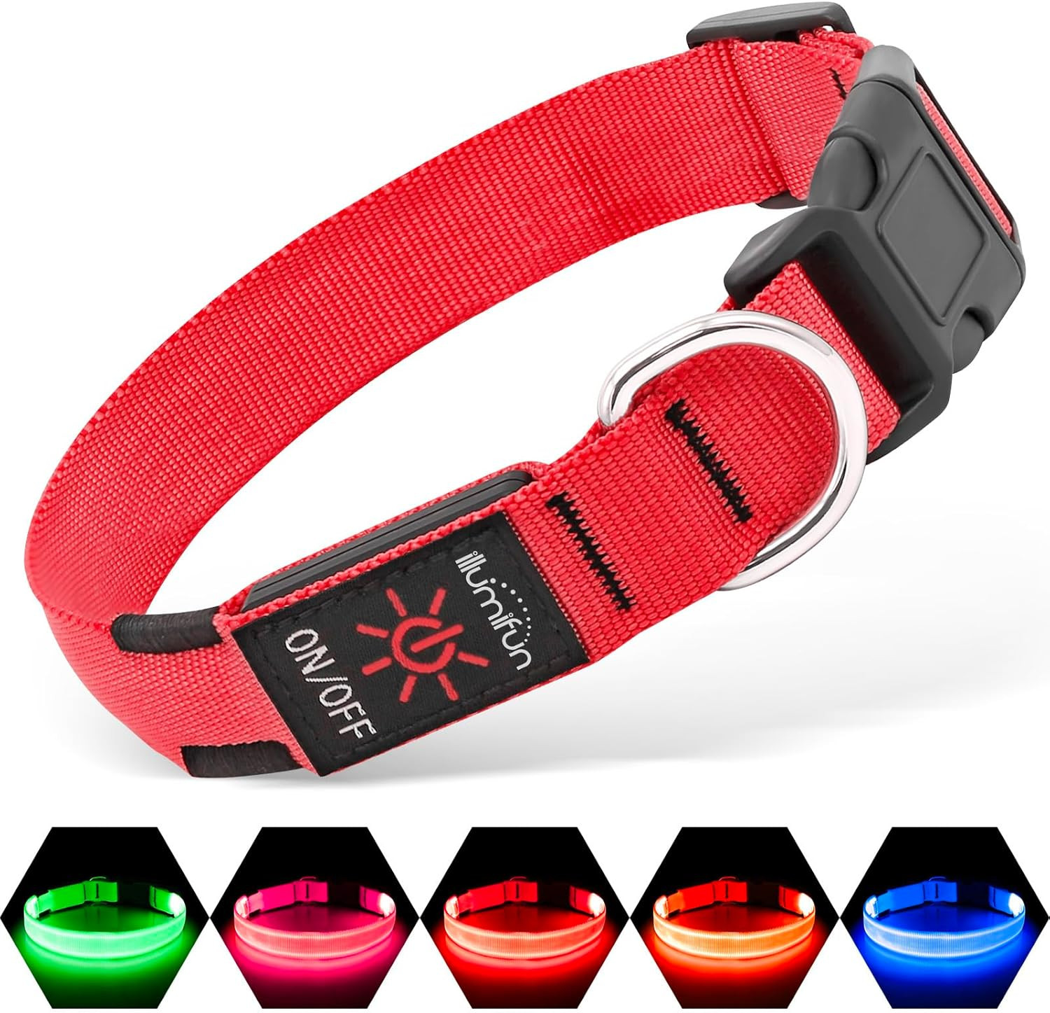 Collare di Sicurezza LED per Cani: Elegante, Luminoso e Ricaricabile
