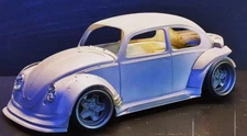 Resin 3D Printed Volkswagen Beetle Wide Body Kit and Tire Hub 1:24 Model Toys