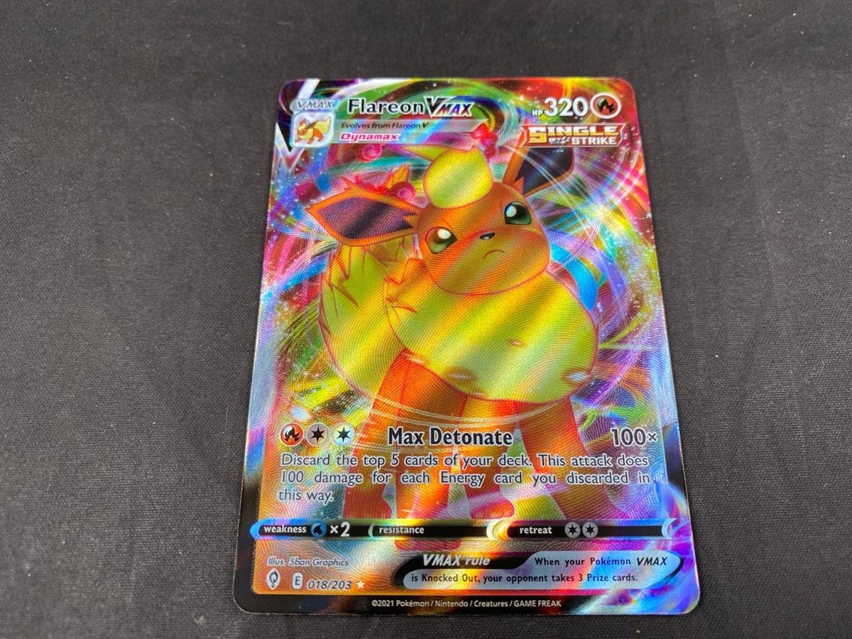 FLAREON VMAX 18/203 POKEMON EVOLVING SKIES HOLO RARE | eBay