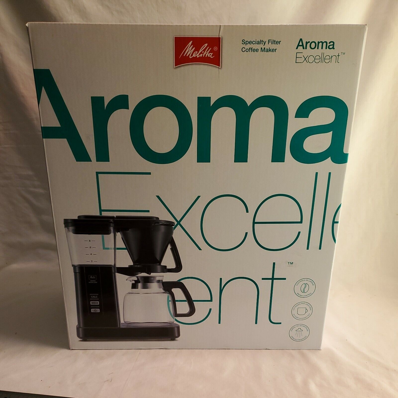 Aroma Excellent 10 cup Deluxe NIB Maker Melitta Sales of SALE items from new works Las Vegas Mall White Coffee
