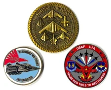 LOCKHEED - NORTHROP & BOEING FLIGHT TEST COIN SET - SR-71 - B-2 - B-21 - T-7A