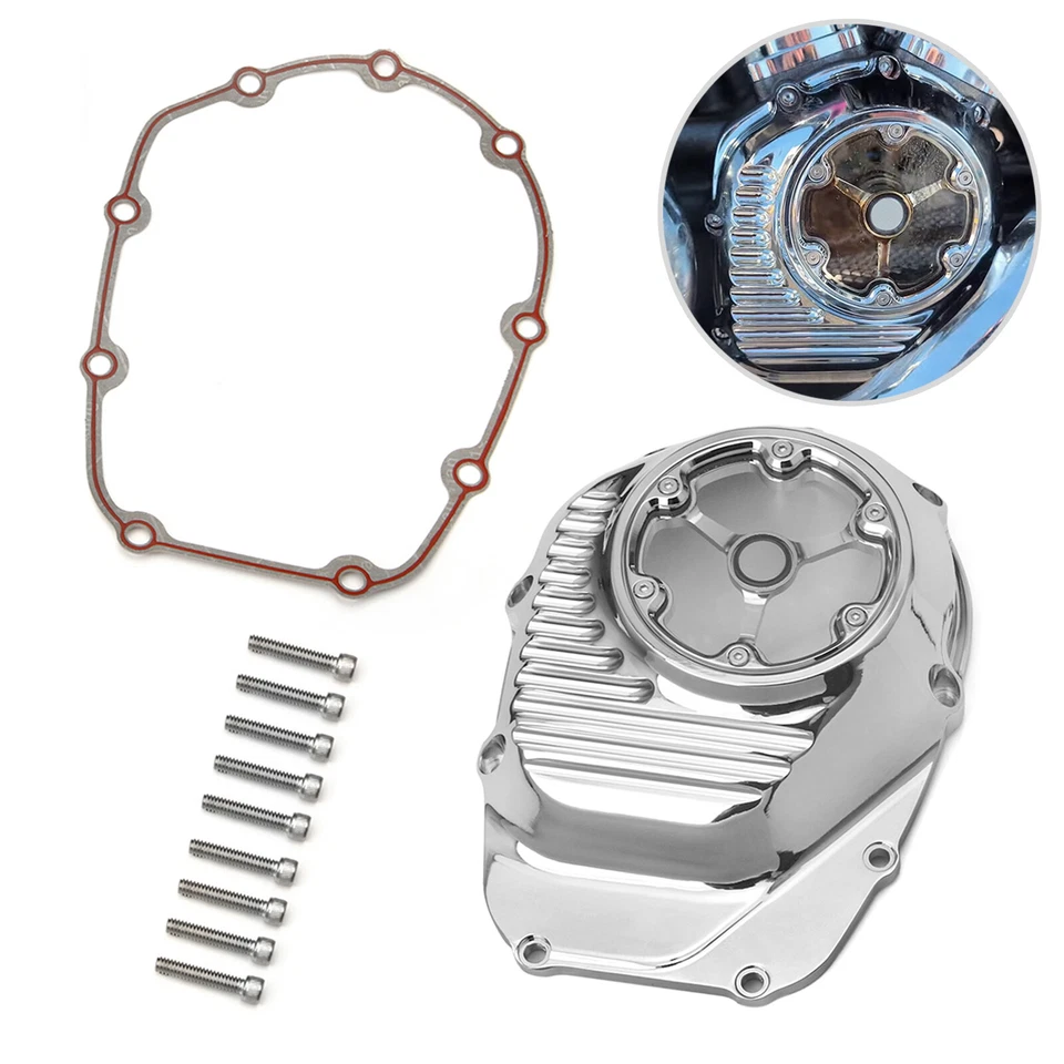 For Harley Cam Cover Chromed Clarity M8 Softail Low Rider Street Bob 2017-up - Image 2 of 4