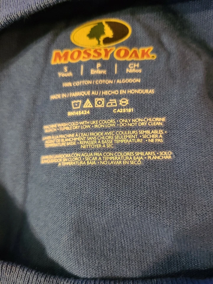 Mossy Oak Logo Tee Short Sleeve T-Shirt Size Youth SMALL . NWT - Image 2 of 2