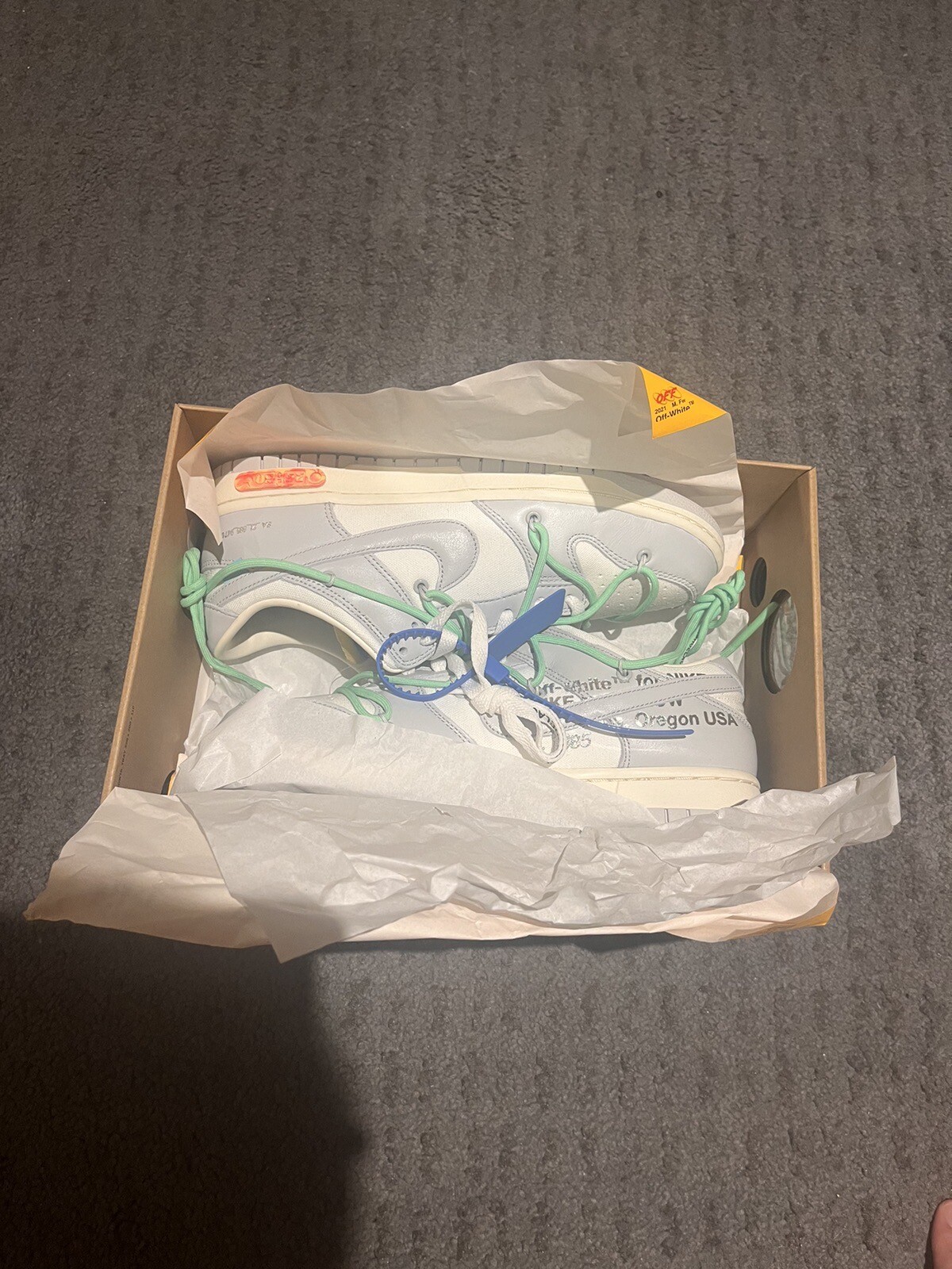 OFF WHITE X NIKE Nike Dunk Low x Off White lotto 26 di 50 UK 8 RARE DS!