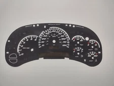 US Speedo Silverado SS Black Overlay for GM Clusters 03-05 1500 Gas LED Edition