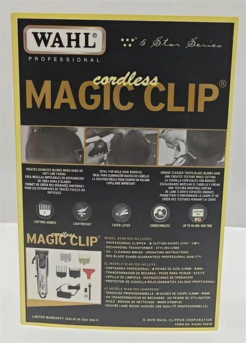 Silver Wahl 8148-100 Professional 5-Star Limited Edition Cordless Magic C New - Picture 7 of 7