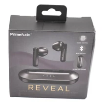 Prime Audio Reveal Bluetooth Ultra Compact Wireless Earbuds Black Slim Fit