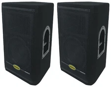 (2) Samson RS10HD 10" 2-Way 300w Wooden Passive PA Speakers w/Titanium Tweeters