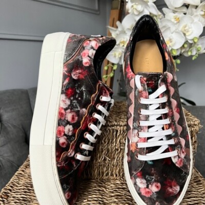 Sophia Webster Sneaker Floral Velvet Sneaker Größe EU 41 UK 8 sehr guter Zustand
