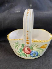 Made in Italy Small Dish/Basket Candy Hand Painted Artist ML Italy 240/292