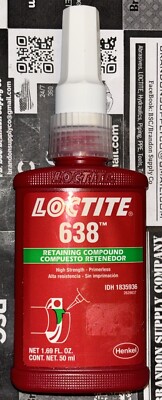 Loctite 638 50mL High Strength Retaining Compound    1835936     EXP 02/25