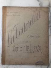 Rarissimo antico Spartito Canzone La Tortorella Enrico De Leva 1886