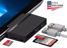 Surface Go USB Adapter with Type-C Combo Dock  3-Slot Card Reader 2- USB 3.0 5G
