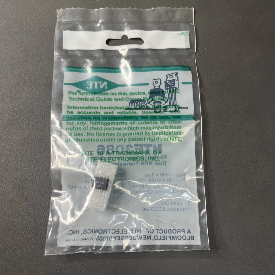 1 Each ~ NTE3086 ~ Phototransistor Optoisolator Dual NPN Transistor Output ~ NOS - Image 2 of 3
