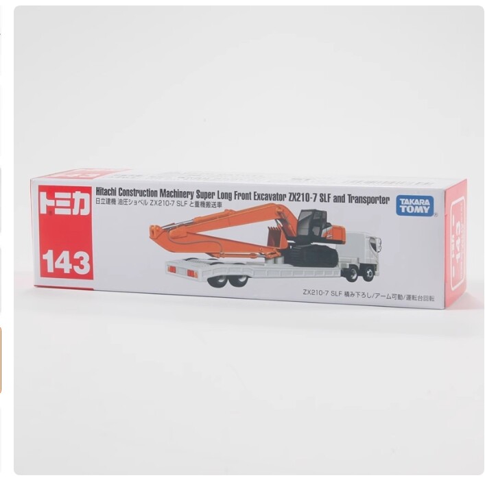 Tomica 143 Hitachi Construction Machinery Super Long Front