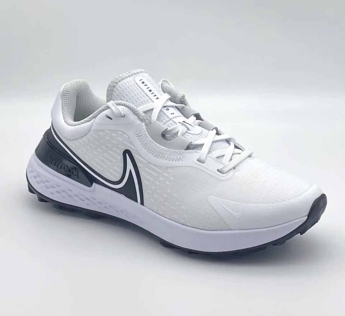 Nike React Infinity Pro 2 Golf Shoes Spikeless White Black DJ5593115