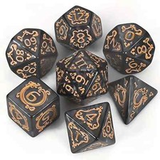 Jeu De Dadi Poliedrici Premium 7 Pièces Avec Sac Pour