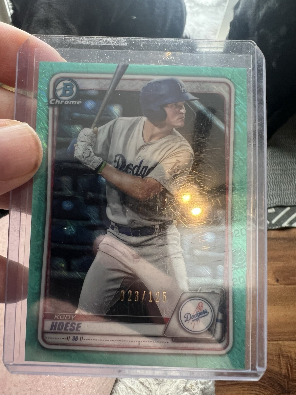 2020 Bowman Chrome Kody Hoese Dodgers Aqua Refractor BCP-4 #d/125