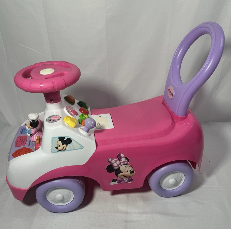 Minnie Mouse Ride On Car Toy Kiddieland Disney Happy Kitchen Pink Lights & Sound - Image 4 of 4