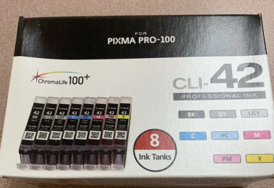 Canon 6384B007 Genuine CLI-42 Ink Cartridges Value 8 Pack set *SEALED*NEW*