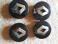 RENAULT MK4 BLACK CENTRE CAPS X 4