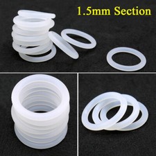 Rubber O-Rings Silicone Seals Sealing Washer Gasket White CS 1.5mm OD 5mm 80mm