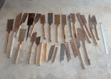 Nokogiri Saw Blade Pull Japanese Carpenter Tool Iron Vintage set of 27 Bulk