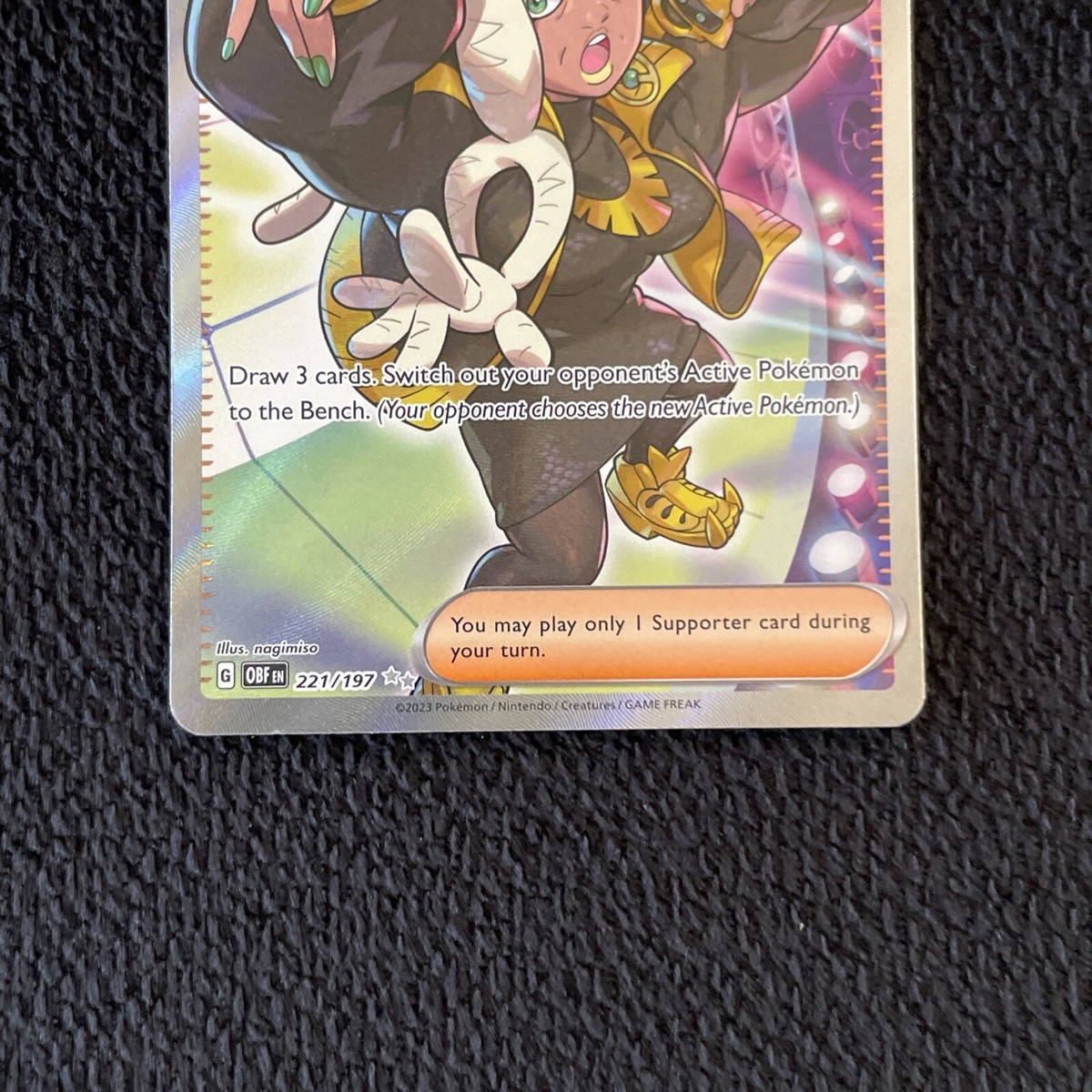 Ryme 221/197 - Trainer Supporter Full Art Rare - Obsidian